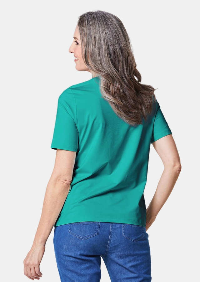 GOLDNER Langarm-Poloshirt »Kurzgröße Gepflegtes Shirt in formstabiler Ware« Ohne