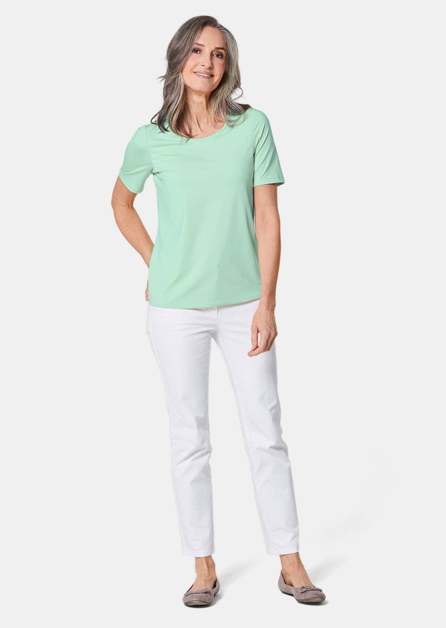 GOLDNER Langarm-Poloshirt »Kurzgröße Gepflegtes Shirt in formstabiler Ware« Ohne