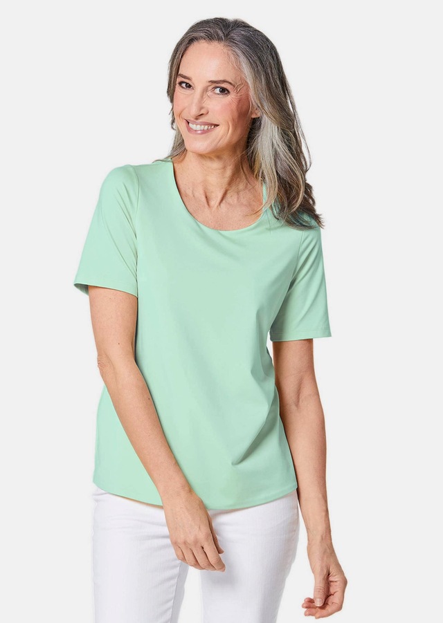GOLDNER Langarm-Poloshirt »Kurzgröße Gepflegtes Shirt in formstabiler Ware« Ohne