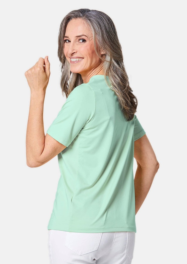 GOLDNER Langarm-Poloshirt »Kurzgröße Gepflegtes Shirt in formstabiler Ware« Ohne