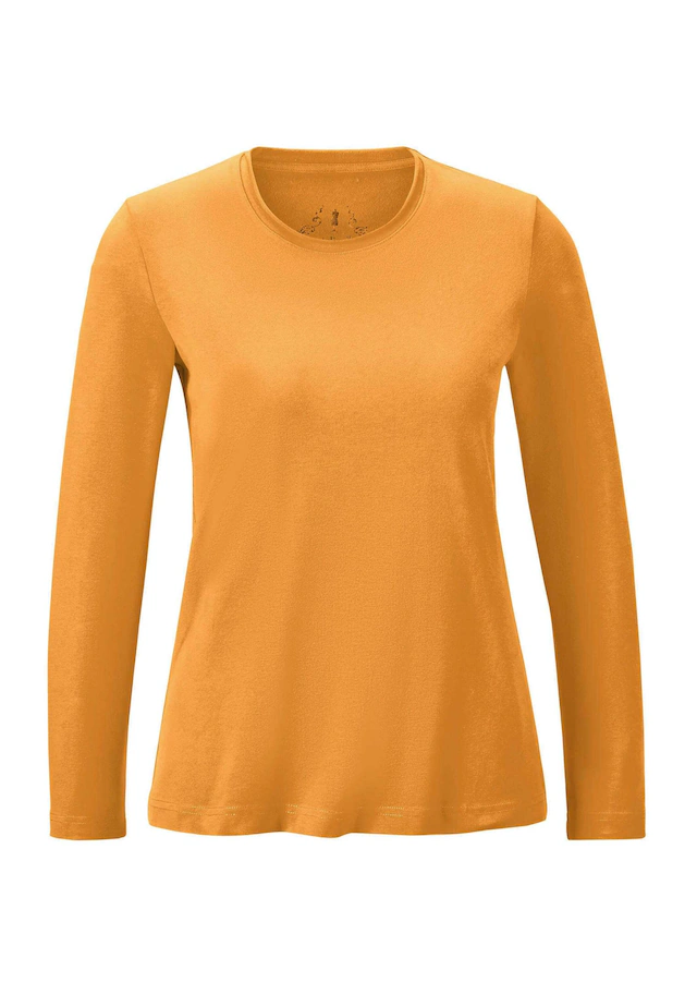 GOLDNER Longpullover »T-Shirt mit Rundhals« Ohne