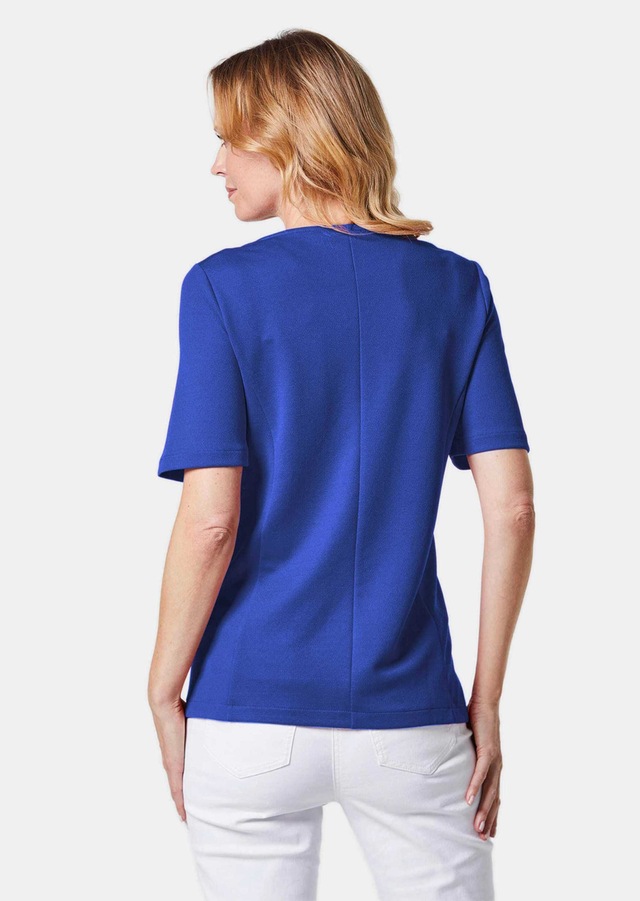 GOLDNER Langarm-Poloshirt »Kurzgröße Zipfelshirt« Ohne