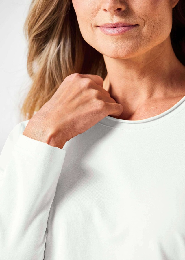 GOLDNER Longpullover »T-Shirt mit Rundhals« Ohne