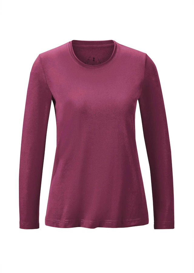 GOLDNER Longpullover »T-Shirt mit Rundhals« Ohne