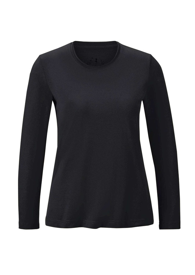 GOLDNER Longpullover »T-Shirt mit Rundhals« Ohne