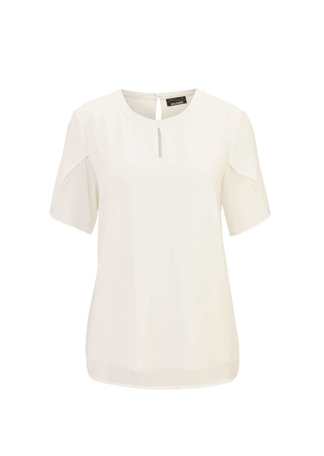 GOLDNER Kurzarmbluse »Elegantes Blusenshirt mit Rundhals« Ohne