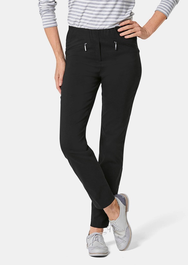 GOLDNER 2-in-1-Hose »Kurzgröße Schlupfhose LOUISA mit Steppnähten« Ohne