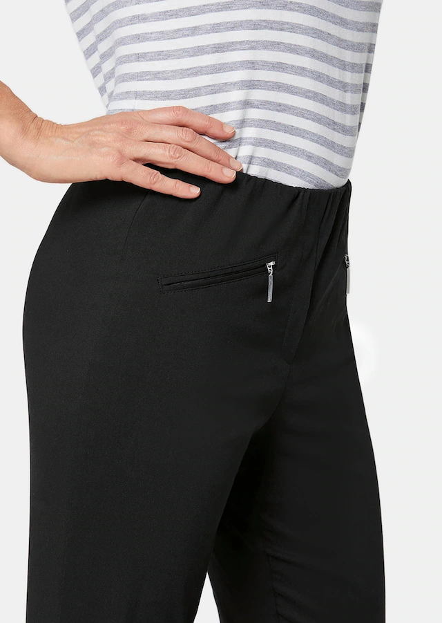 GOLDNER 2-in-1-Hose »Kurzgröße Schlupfhose LOUISA mit Steppnähten« Ohne