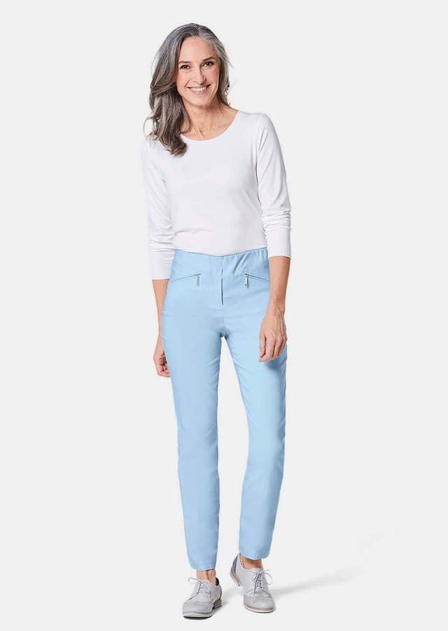 GOLDNER 2-in-1-Hose »Kurzgröße Schlupfhose LOUISA mit Steppnähten« Ohne