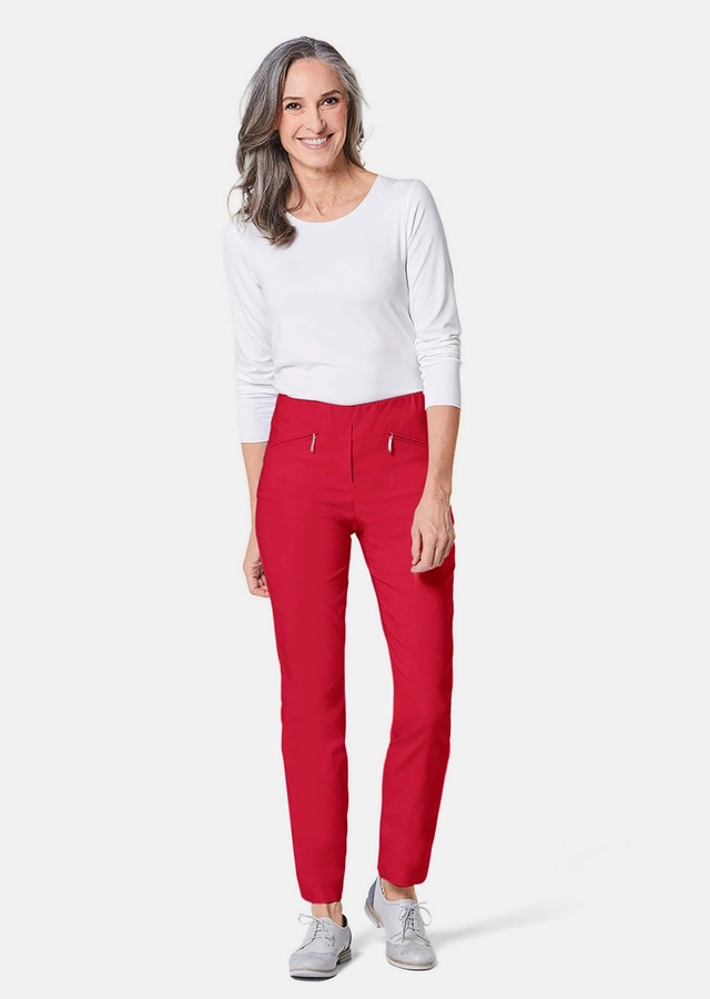 GOLDNER 2-in-1-Hose »Kurzgröße Schlupfhose LOUISA mit Steppnähten« Ohne