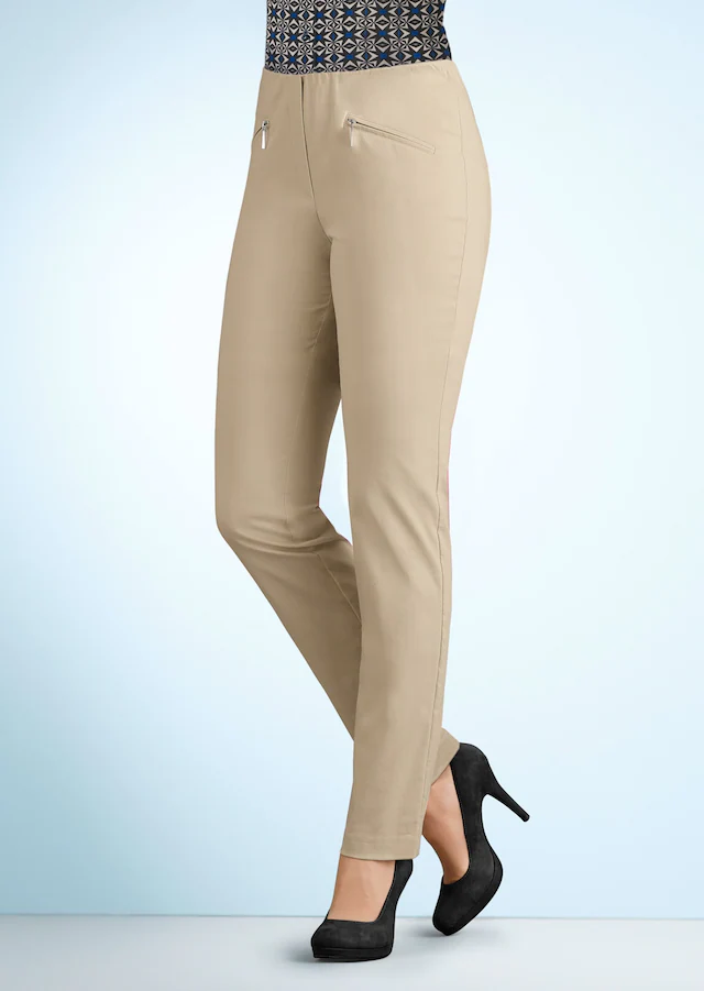GOLDNER 2-in-1-Hose »Kurzgröße Schlupfhose LOUISA mit Steppnähten« Ohne