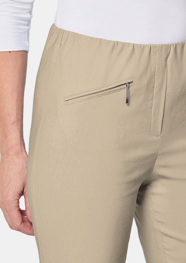 GOLDNER 2-in-1-Hose »Kurzgröße Schlupfhose LOUISA mit Steppnähten« Ohne