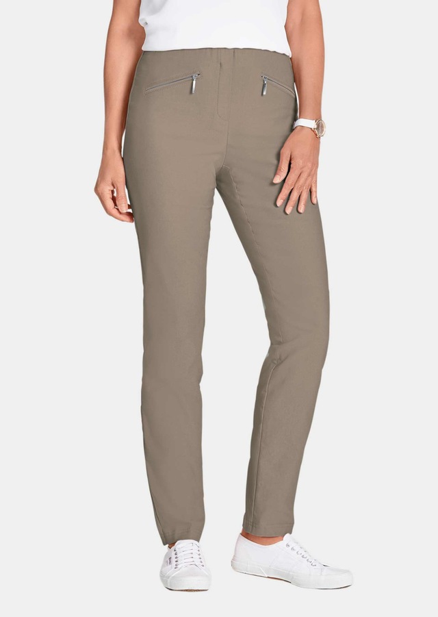 GOLDNER 2-in-1-Hose »Kurzgröße Schlupfhose LOUISA mit Steppnähten« Ohne