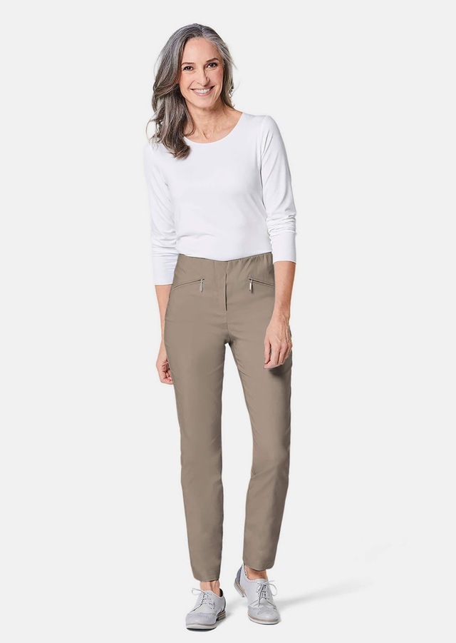 GOLDNER 2-in-1-Hose »Kurzgröße Schlupfhose LOUISA mit Steppnähten« Ohne