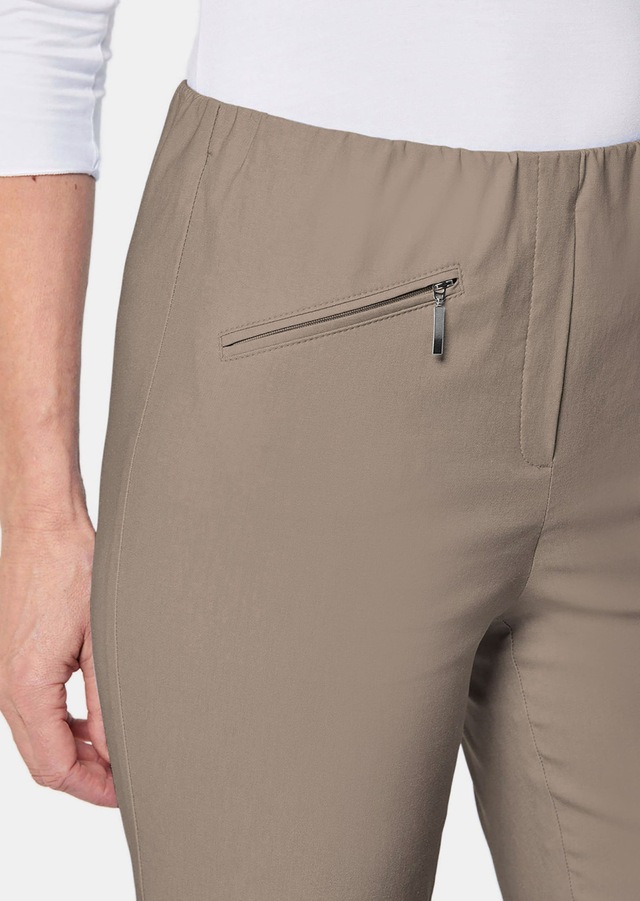GOLDNER 2-in-1-Hose »Kurzgröße Schlupfhose LOUISA mit Steppnähten« Ohne