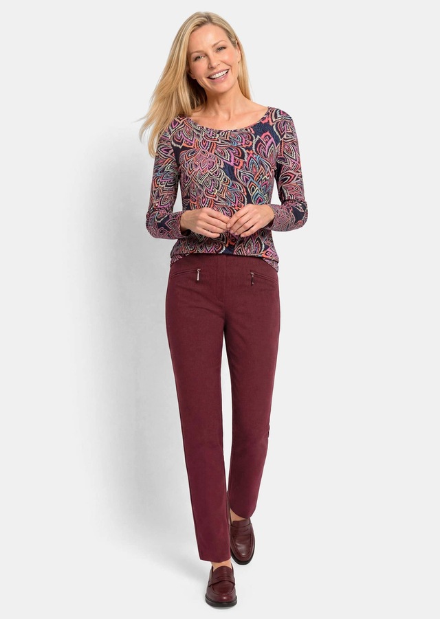 GOLDNER 2-in-1-Hose »Kurzgröße Schlupfhose LOUISA mit Steppnähten« Ohne