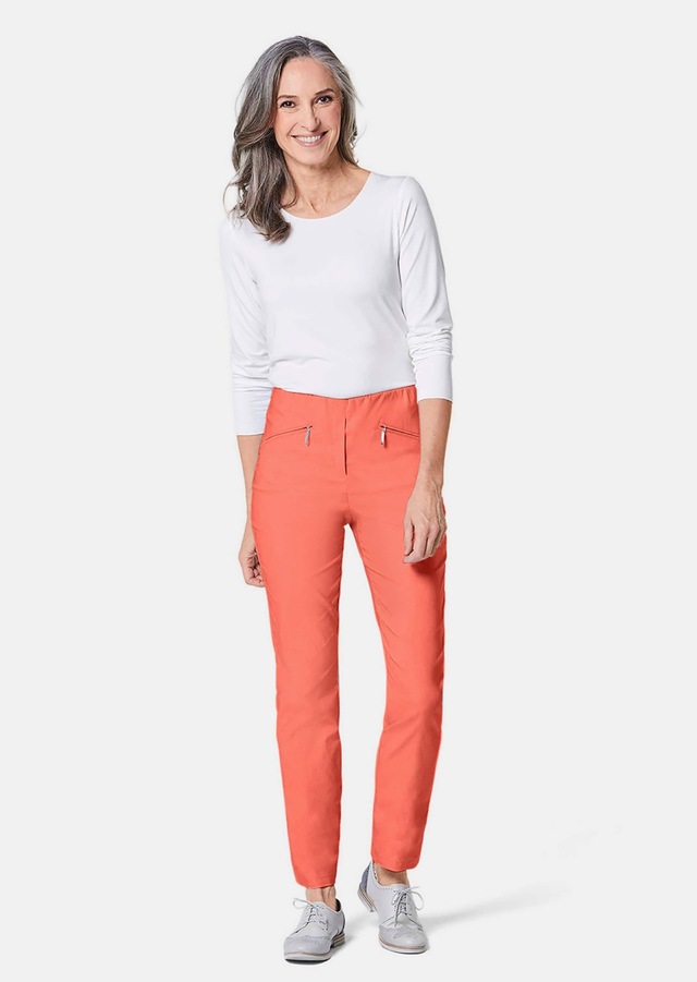 GOLDNER 2-in-1-Hose »Kurzgröße Schlupfhose LOUISA mit Steppnähten« Ohne