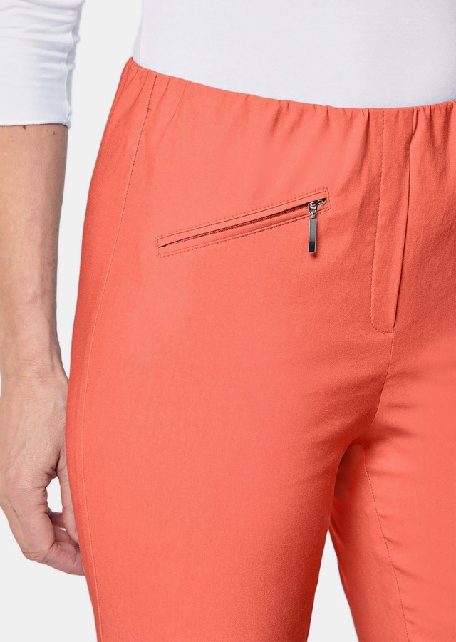GOLDNER 2-in-1-Hose »Kurzgröße Schlupfhose LOUISA mit Steppnähten« Ohne