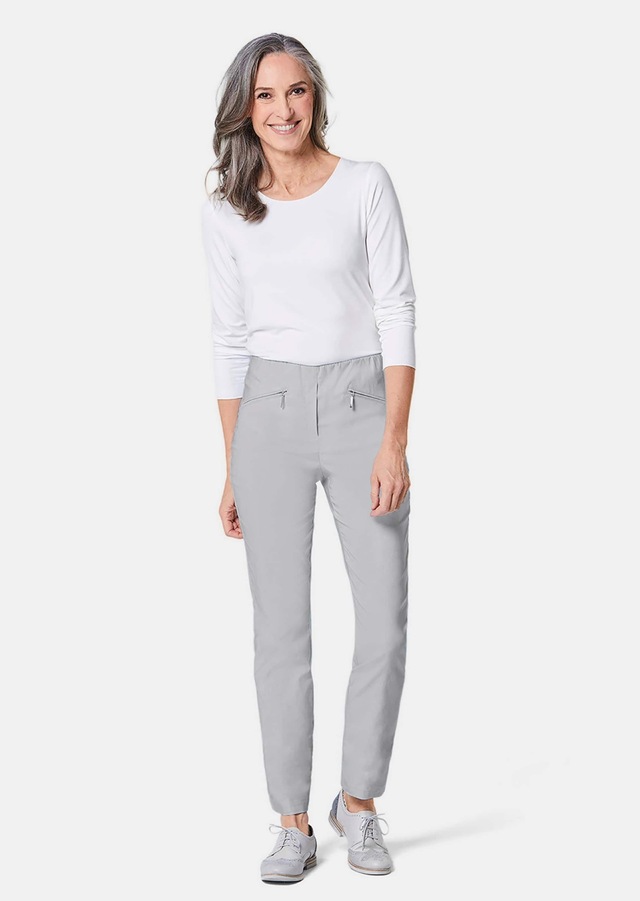 GOLDNER 2-in-1-Hose »Kurzgröße Schlupfhose LOUISA mit Steppnähten« Ohne