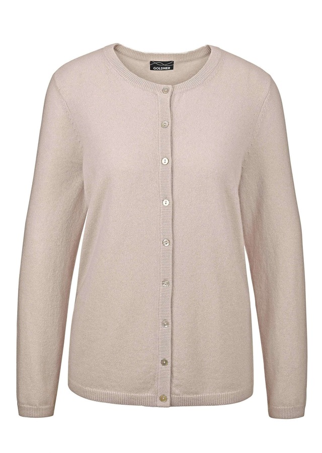 GOLDNER Strickjacke »Eleganter Herbstcardigan mit Rundhals« Ohne