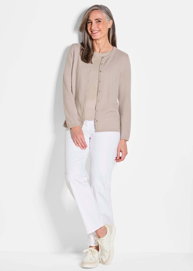 GOLDNER Strickjacke »Eleganter Herbstcardigan mit Rundhals« Ohne
