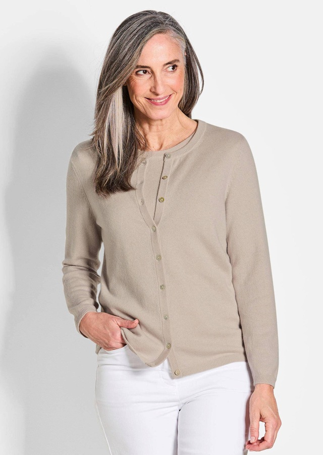 GOLDNER Strickjacke »Eleganter Herbstcardigan mit Rundhals« Ohne