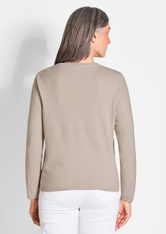 GOLDNER Strickjacke »Eleganter Herbstcardigan mit Rundhals« Ohne