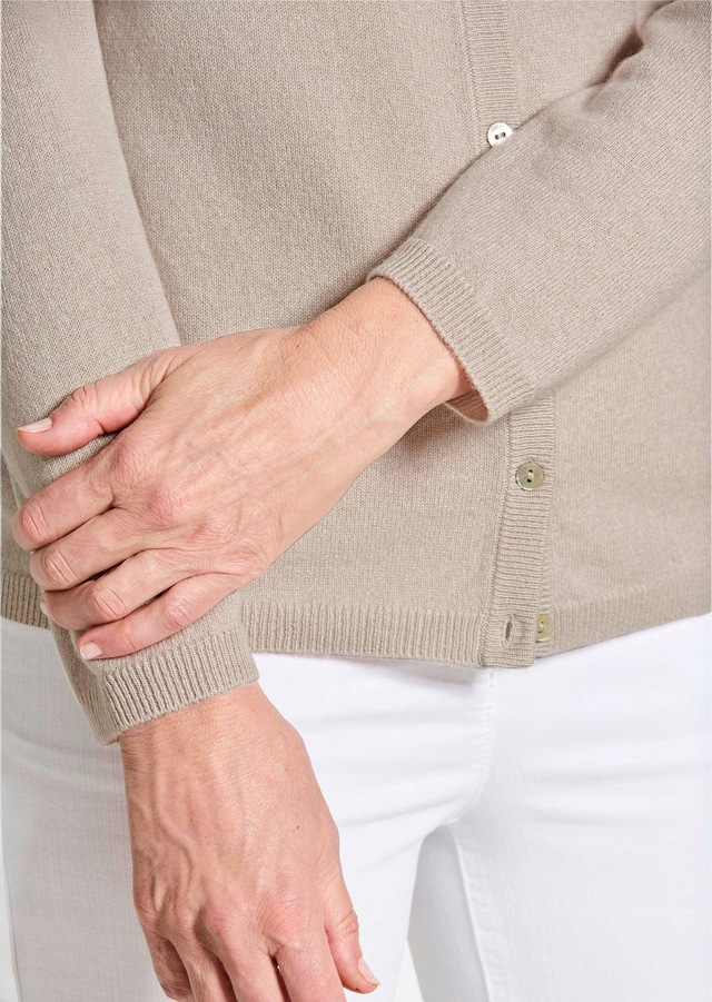 GOLDNER Strickjacke »Eleganter Herbstcardigan mit Rundhals« Ohne