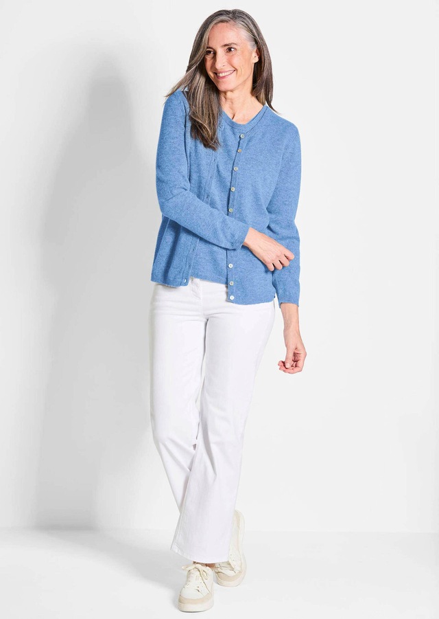 GOLDNER Strickjacke »Eleganter Herbstcardigan mit Rundhals« Ohne