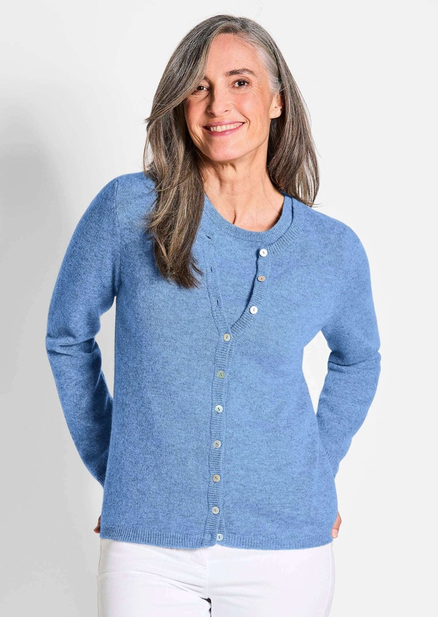 GOLDNER Strickjacke »Eleganter Herbstcardigan mit Rundhals« Ohne
