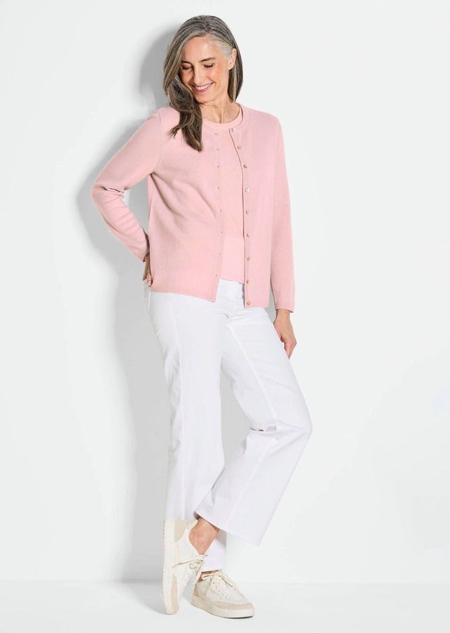 GOLDNER Strickjacke »Eleganter Herbstcardigan mit Rundhals« Ohne