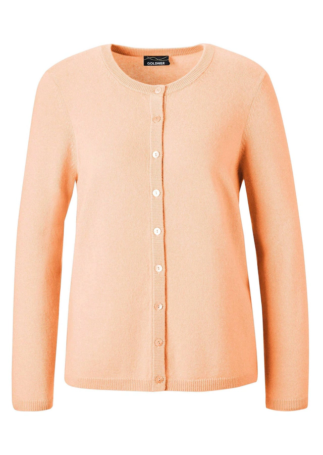 GOLDNER Strickjacke »Eleganter Herbstcardigan mit Rundhals« Ohne