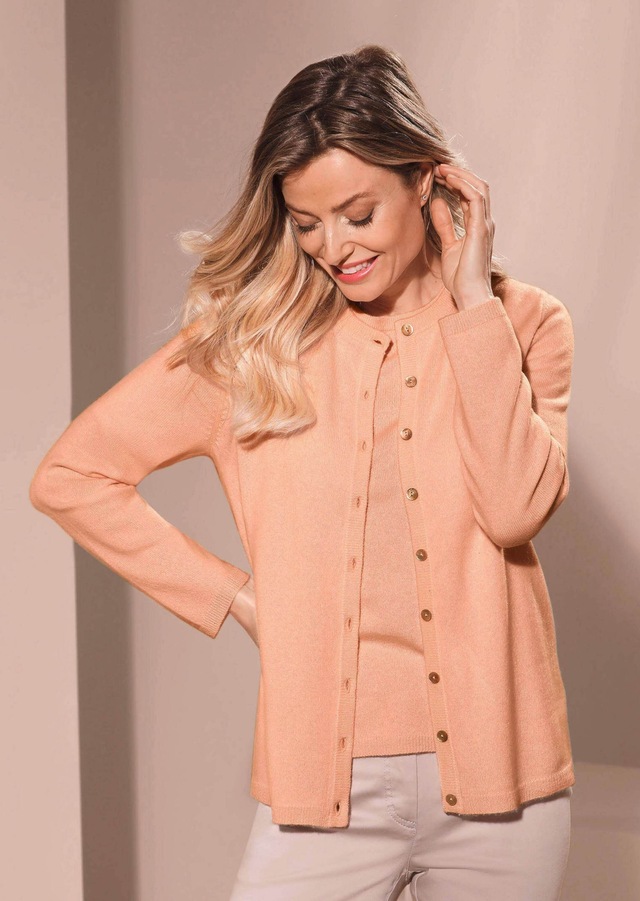 GOLDNER Strickjacke »Eleganter Herbstcardigan mit Rundhals« Ohne