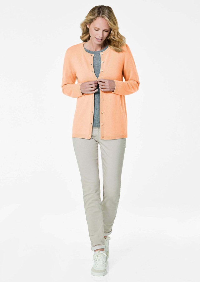 GOLDNER Strickjacke »Eleganter Herbstcardigan mit Rundhals« Ohne
