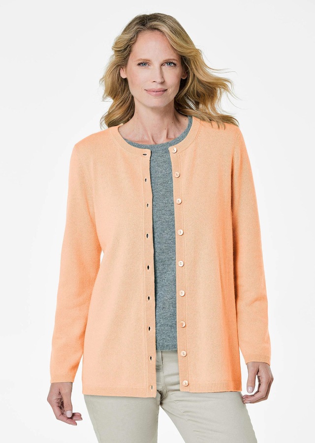 GOLDNER Strickjacke »Eleganter Herbstcardigan mit Rundhals« Ohne