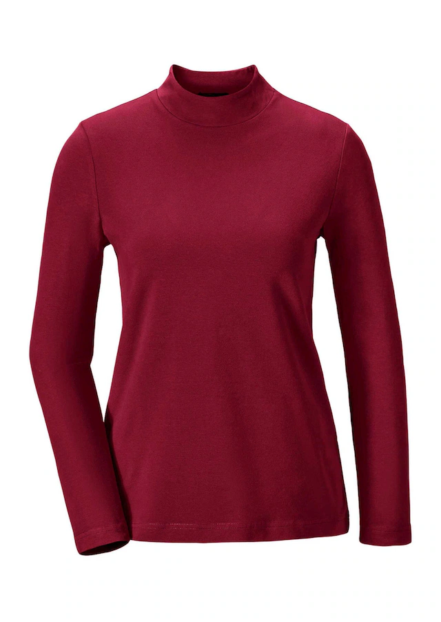 GOLDNER Longpullover »Kurzgröße Stehkragenshirt mit Langarm« Ohne
