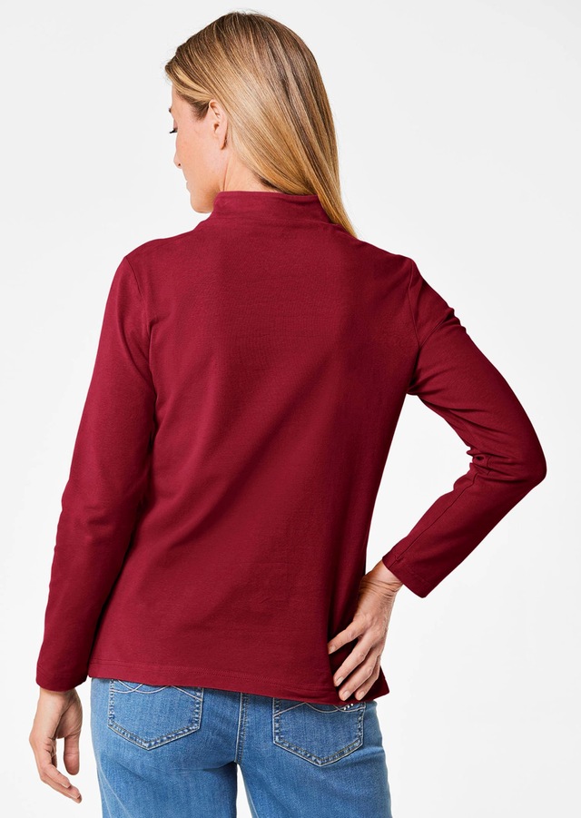 GOLDNER Longpullover »Kurzgröße Stehkragenshirt mit Langarm« Ohne