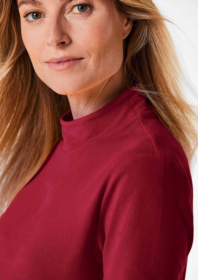 GOLDNER Longpullover »Kurzgröße Stehkragenshirt mit Langarm« Ohne