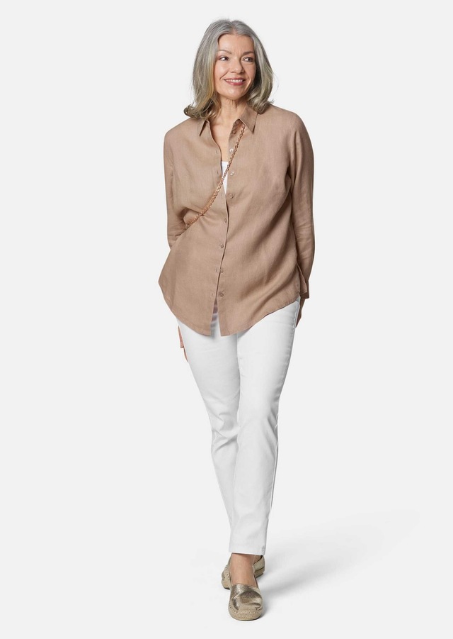GOLDNER Langarmbluse »Kurzgröße Bequeme Damen Businessbluse« Ohne