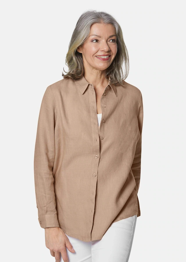 GOLDNER Langarmbluse »Kurzgröße Bequeme Damen Businessbluse« Ohne