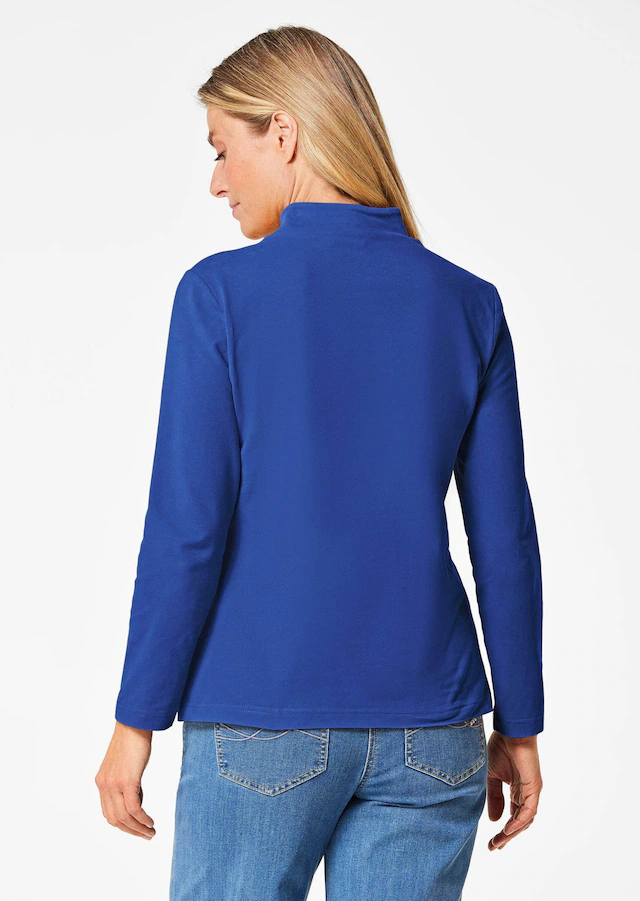 GOLDNER Longpullover »Kurzgröße Stehkragenshirt mit Langarm« Ohne