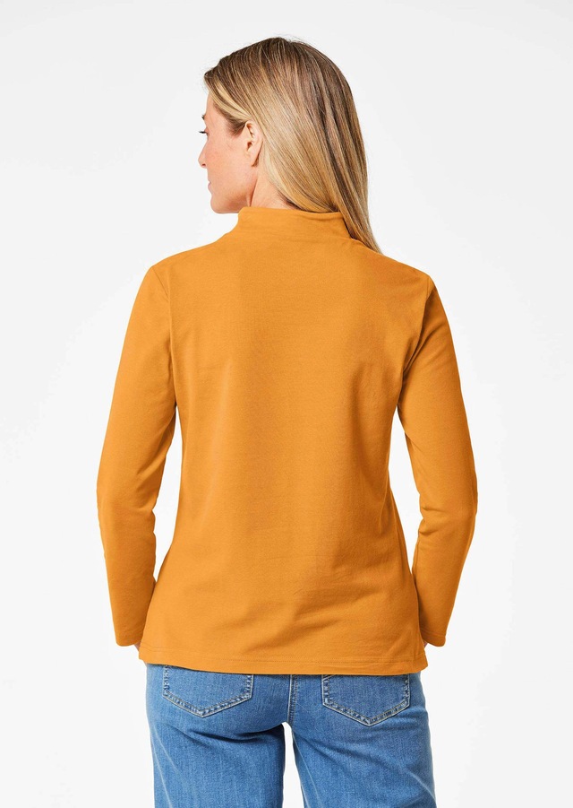 GOLDNER Longpullover »Kurzgröße Stehkragenshirt mit Langarm« Ohne