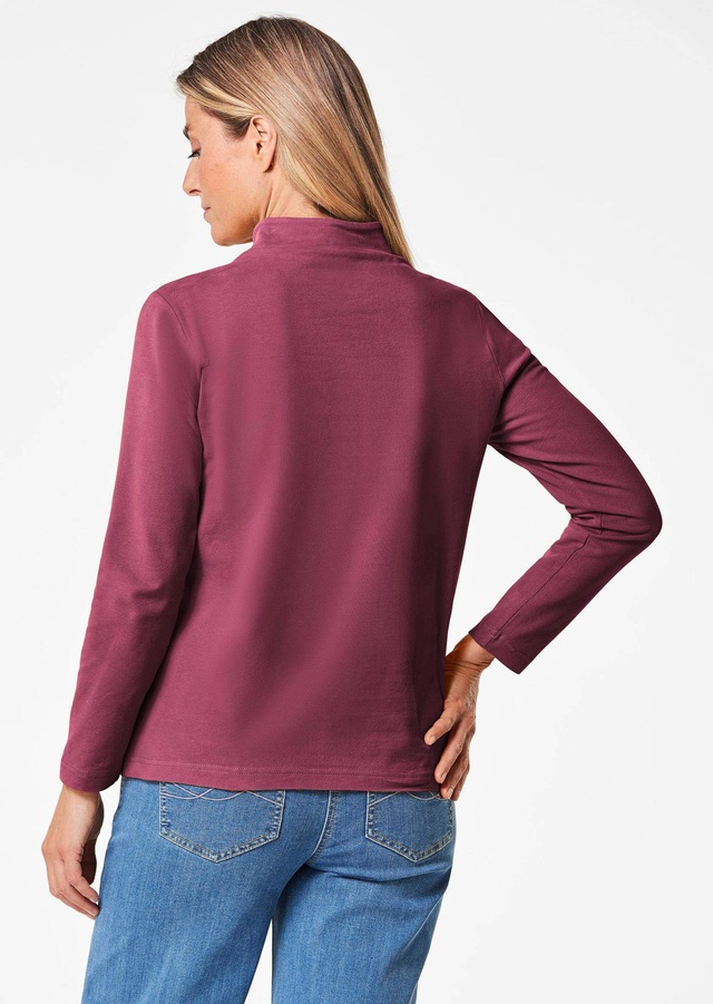 GOLDNER Longpullover »Kurzgröße Stehkragenshirt mit Langarm« Ohne