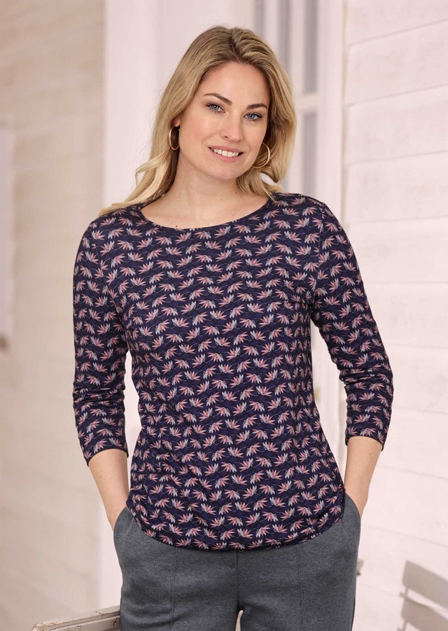 GOLDNER Print-Shirt »Kombinierfreundlich gemustertes Shirt« Effektvoller Multicolordruck