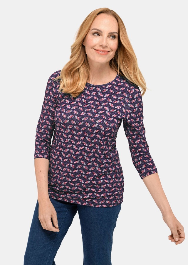 GOLDNER Print-Shirt »Kombinierfreundlich gemustertes Shirt« Effektvoller Multicolordruck