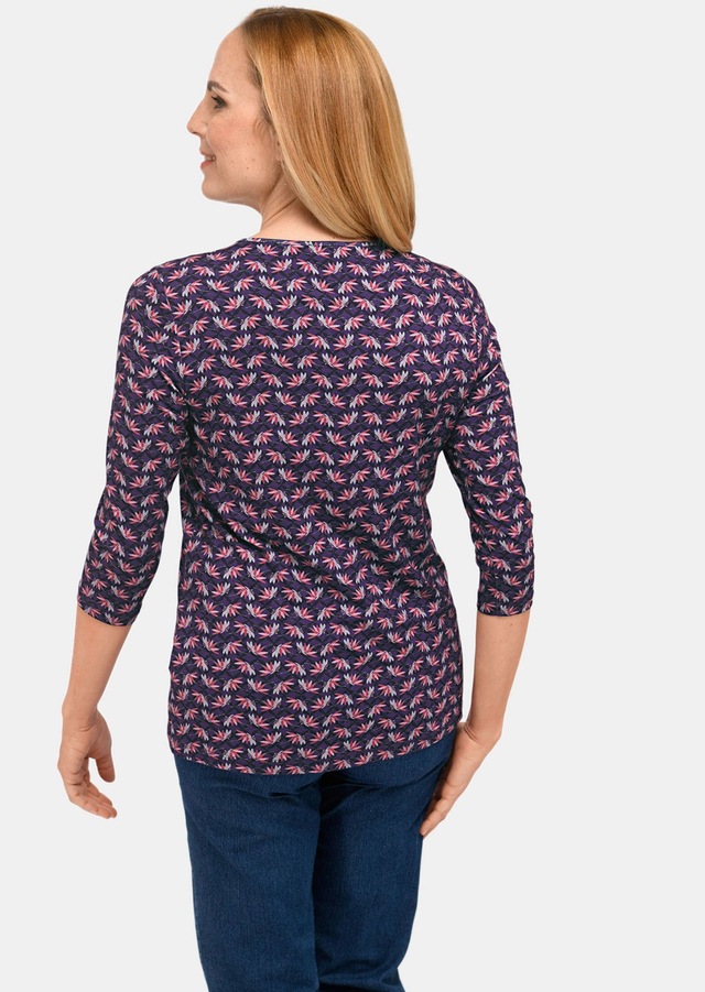 GOLDNER Print-Shirt »Kombinierfreundlich gemustertes Shirt« Effektvoller Multicolordruck