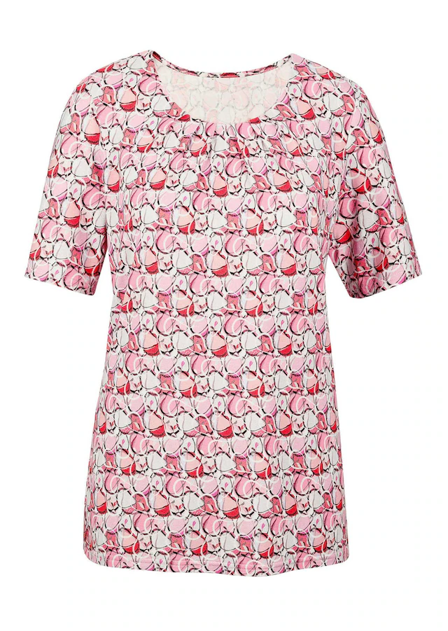 GOLDNER Print-Shirt »Multicolor-Shirt mit Halbarm, Rundhalsausschnitt« Ohne