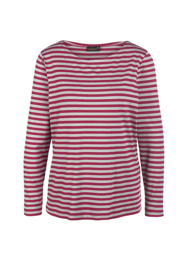 GOLDNER Longpullover »Kurzgröße Jerseyshirt mit Streifenmuster« Bunt gewirkter und dadurch farbbeständiger Ringel