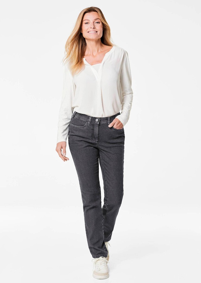 GOLDNER Regular-fit-Jeans »Denimhose mit Stretchkomfort« Ohne
