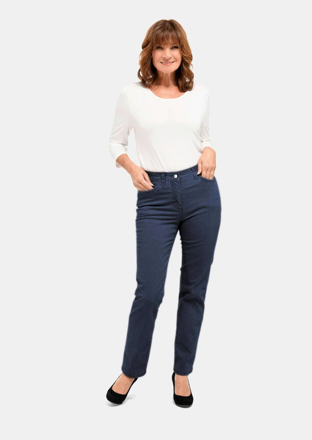 GOLDNER Regular-fit-Jeans »Denimhose mit Stretchkomfort« Ohne